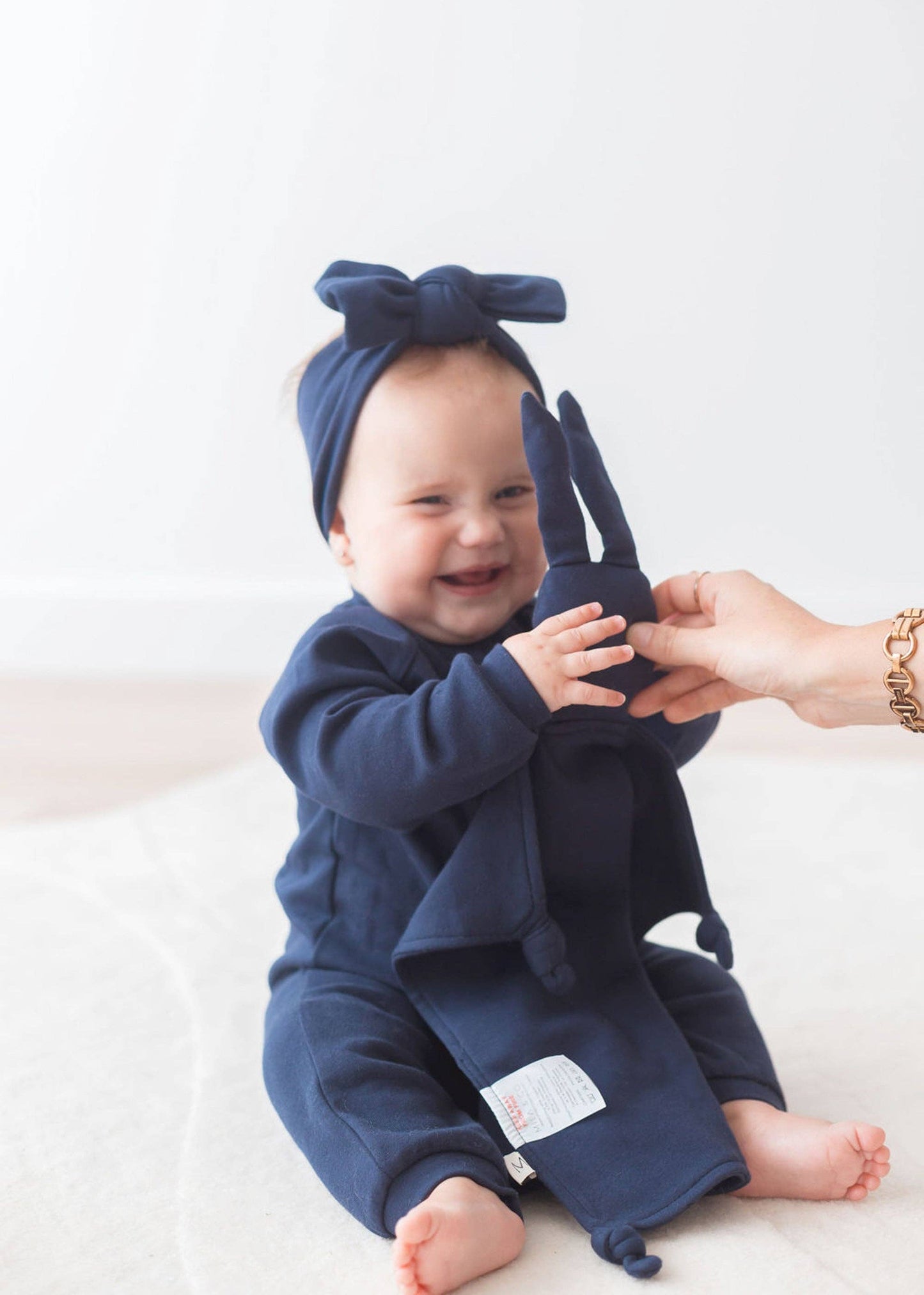 Mila & Co. Brushed Headband in Deep Blue
