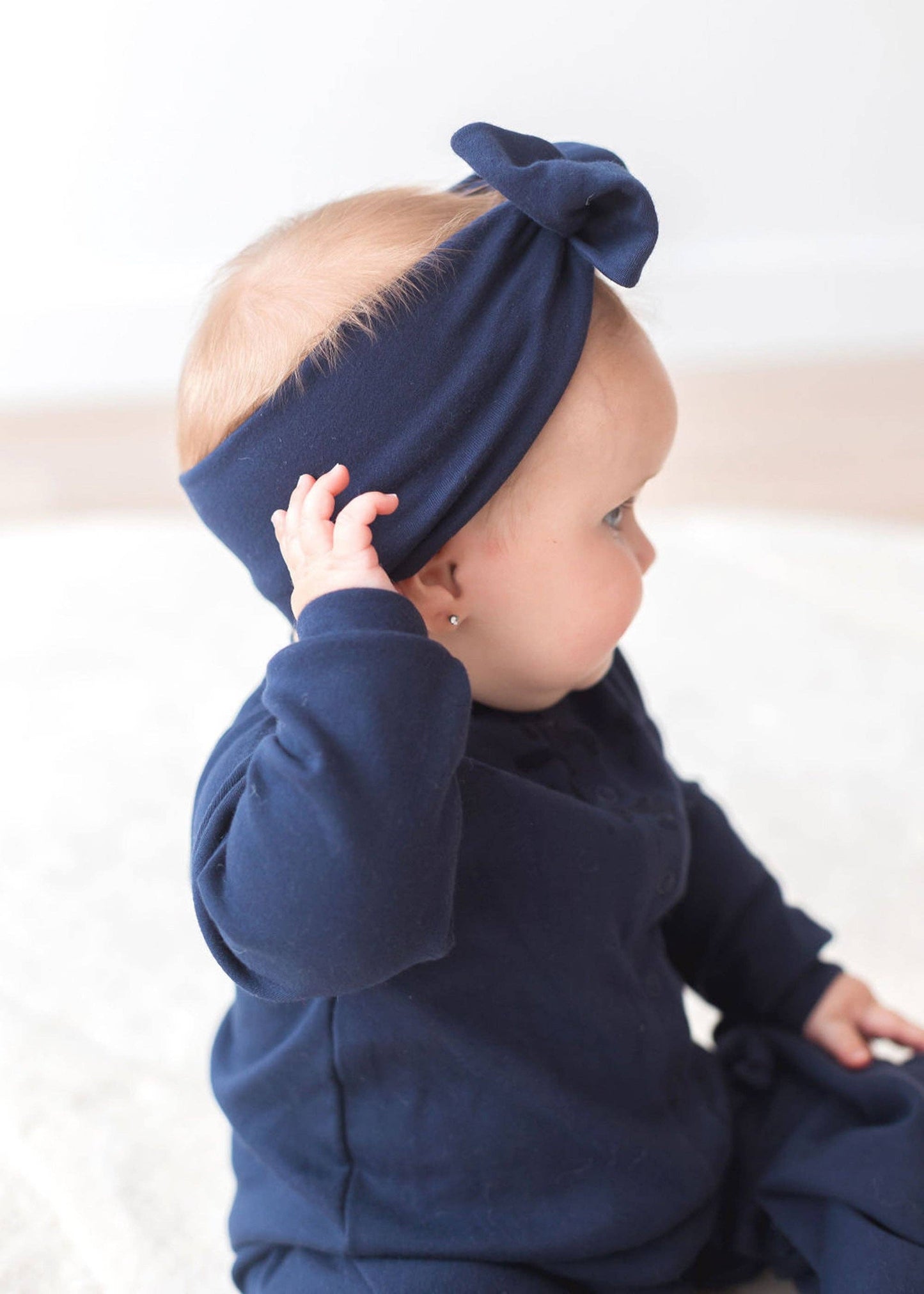 Mila & Co. Brushed Headband in Deep Blue