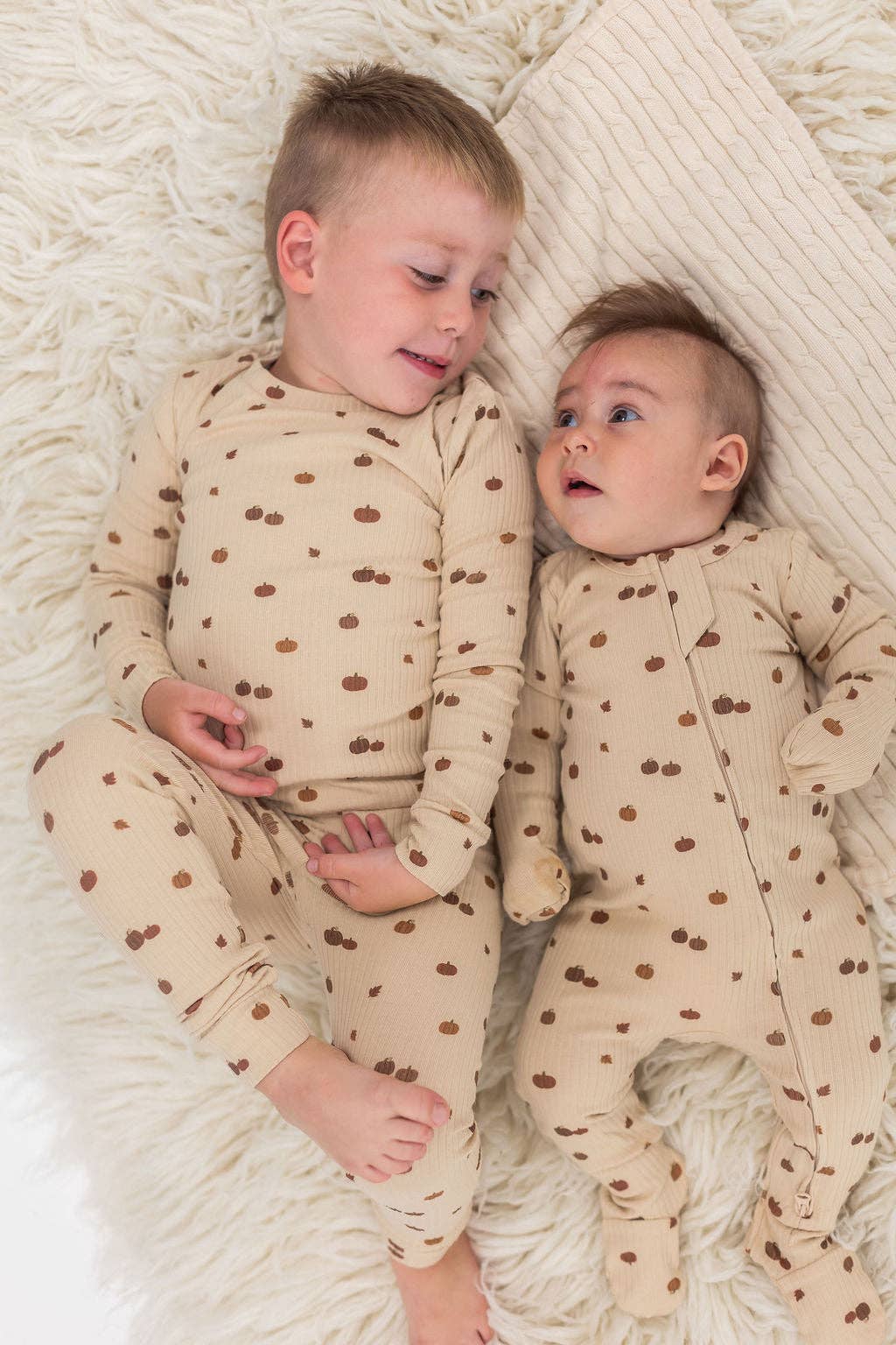 Mila & Co. Ribbed Lounge Set in Pumpkin