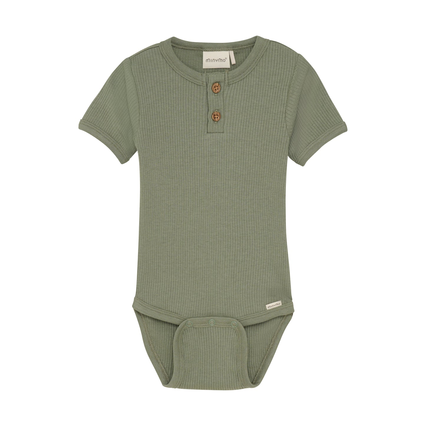 Minymo Ribbed Bodysuit in Sea Spray