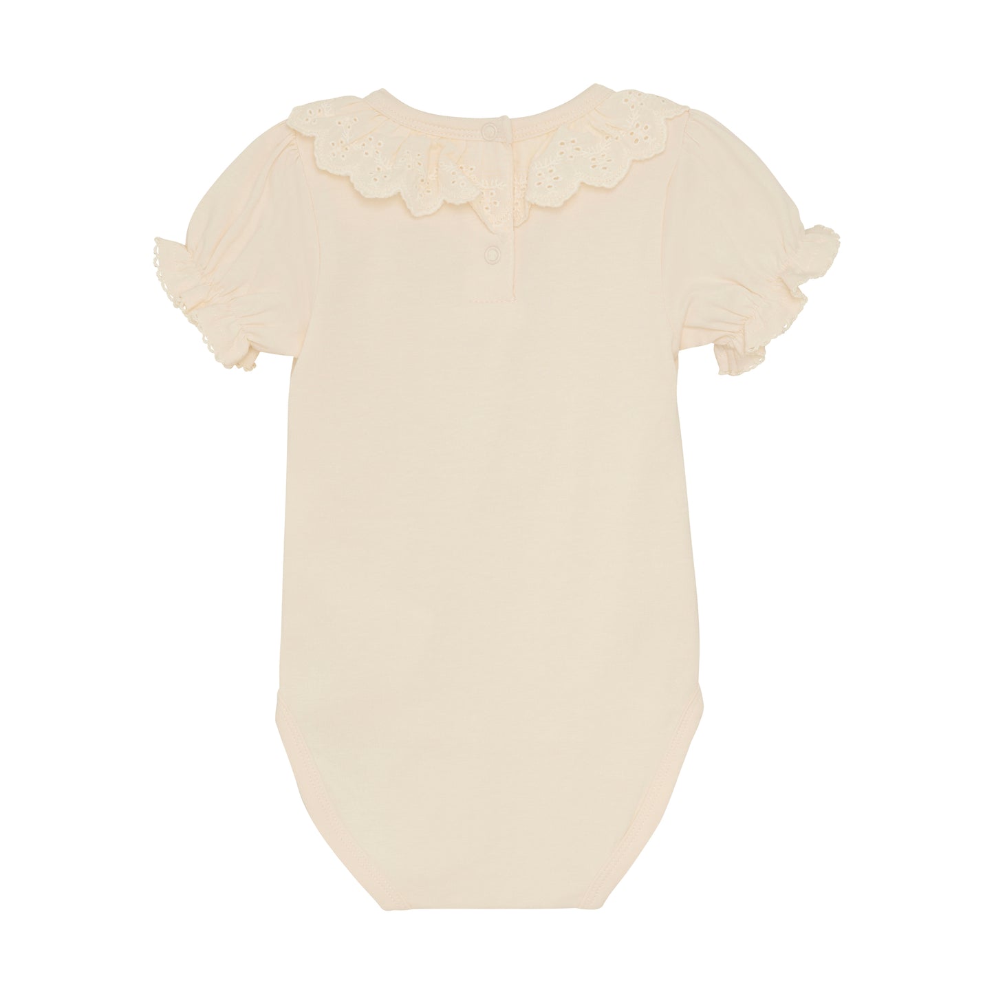 Minymo Collared Bodysuit in White Swan