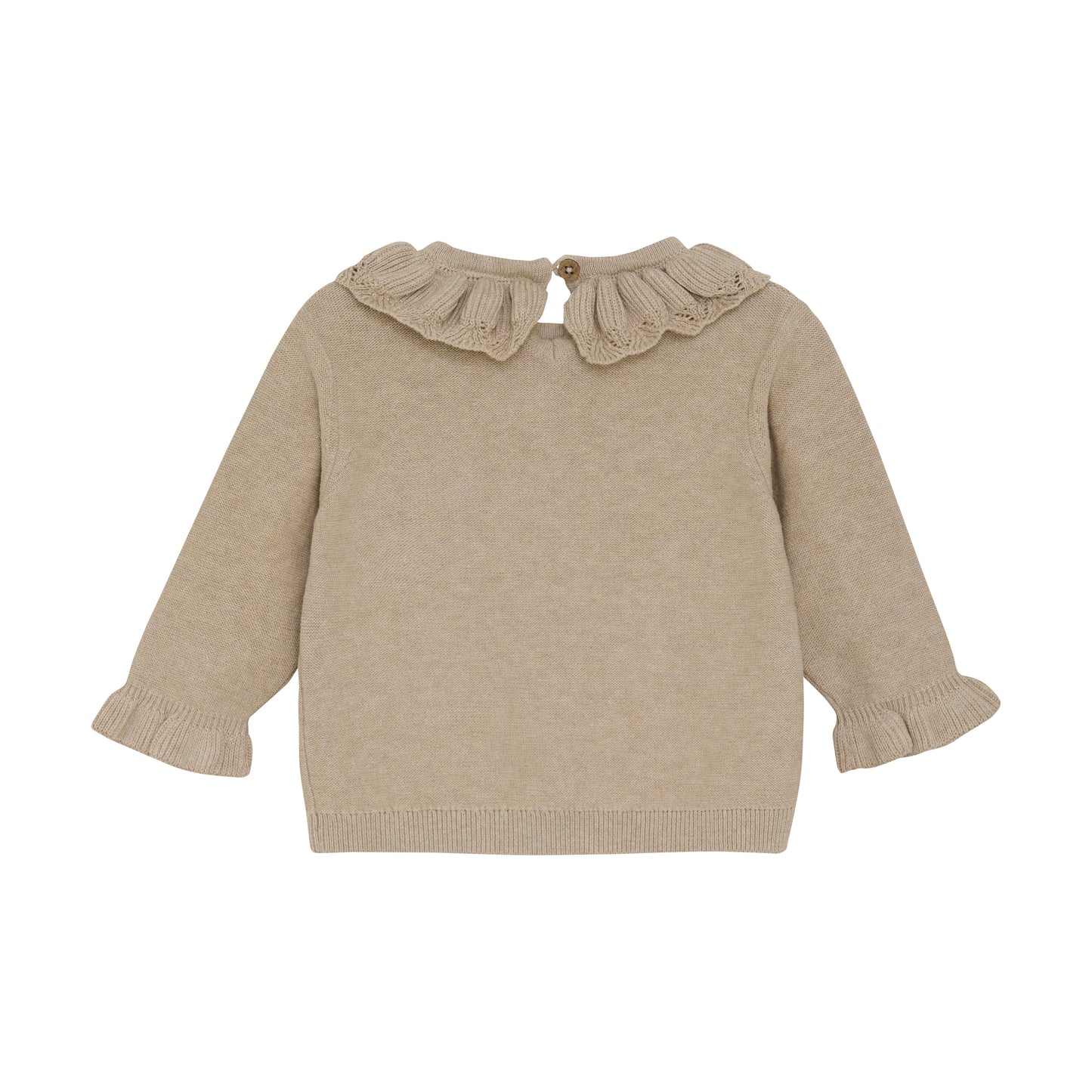 Minymo Knit Pullover with Embroidered Florals