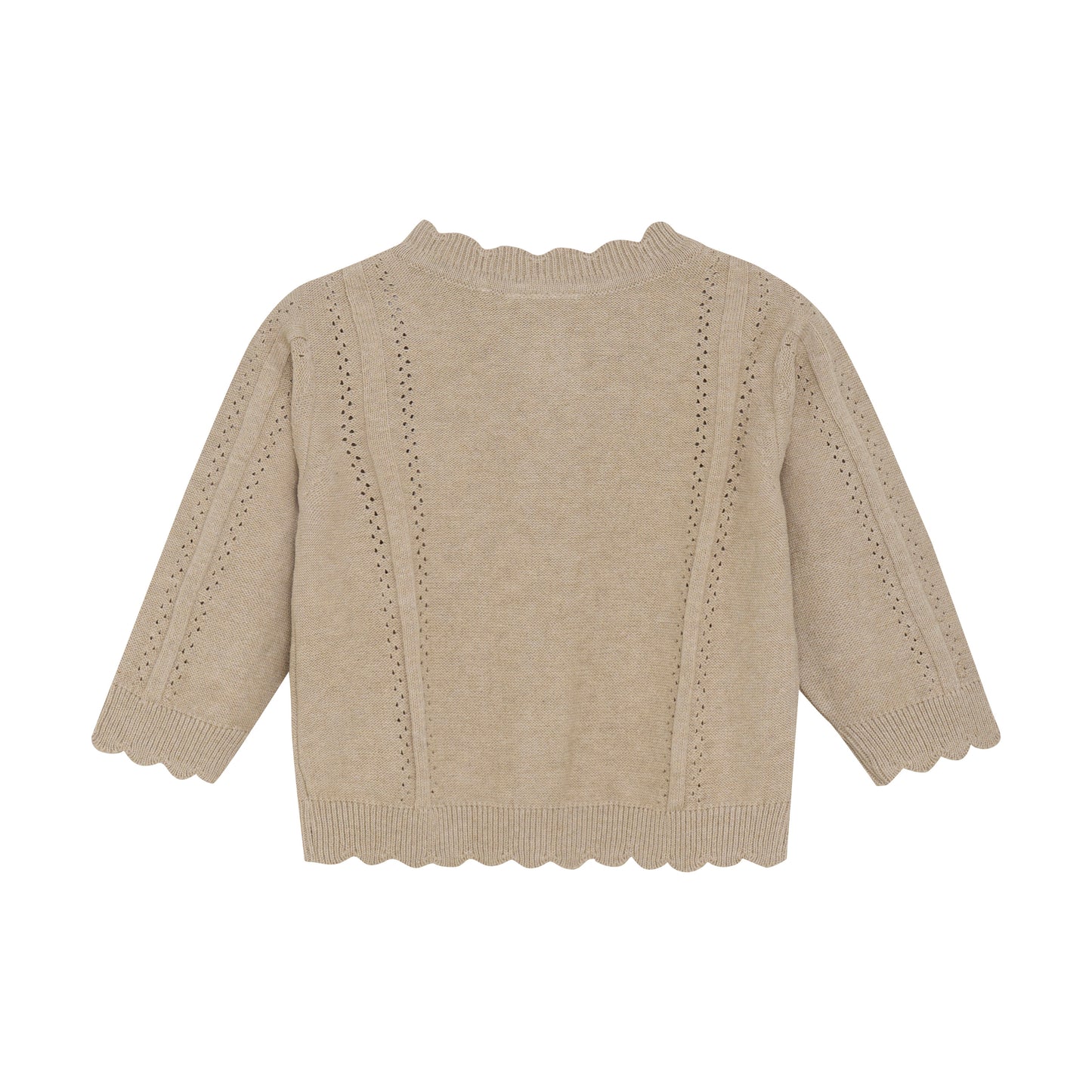 Minymo Knit Cardigan with Embroidered Florals