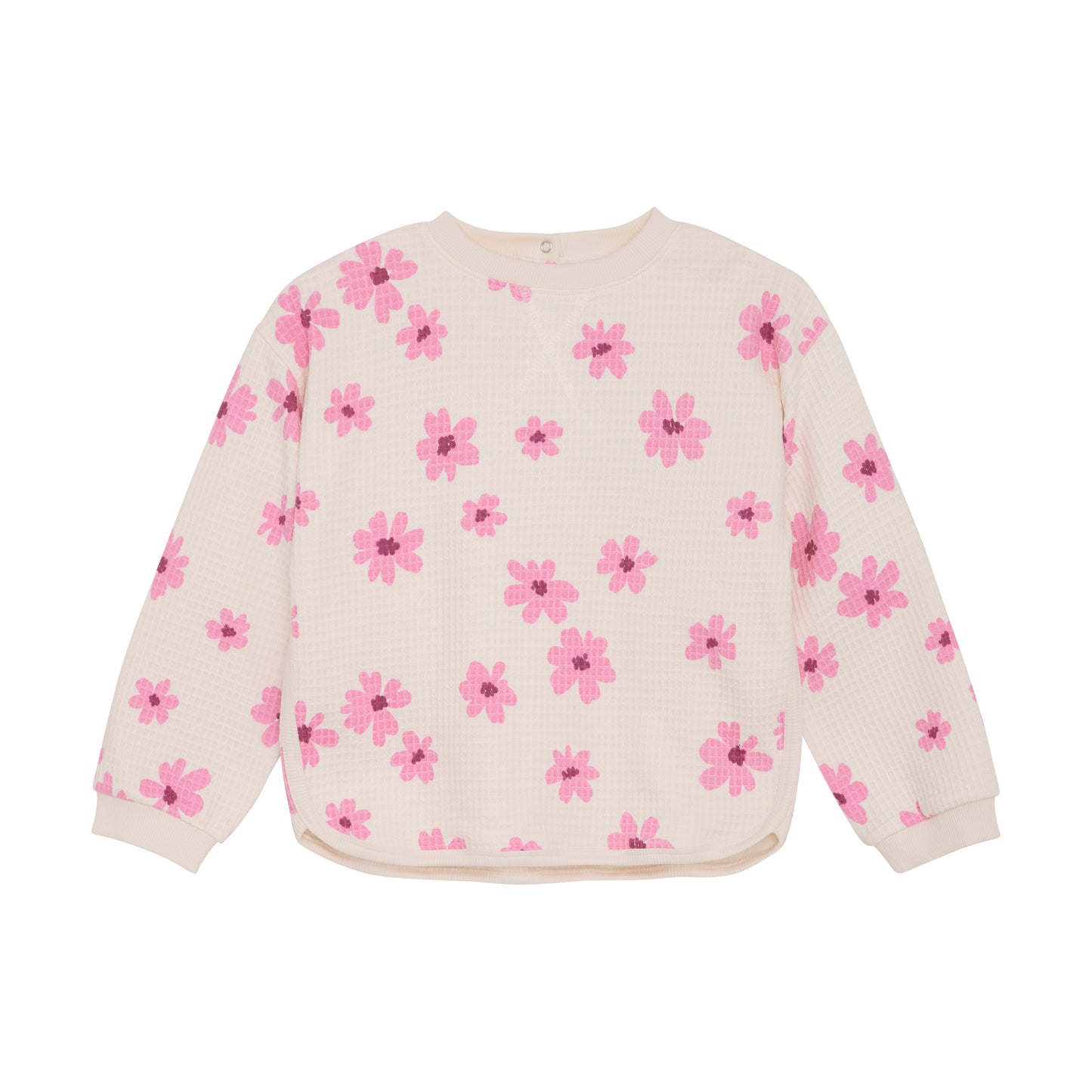 Minymo Waffle Sweatshirt in Flower