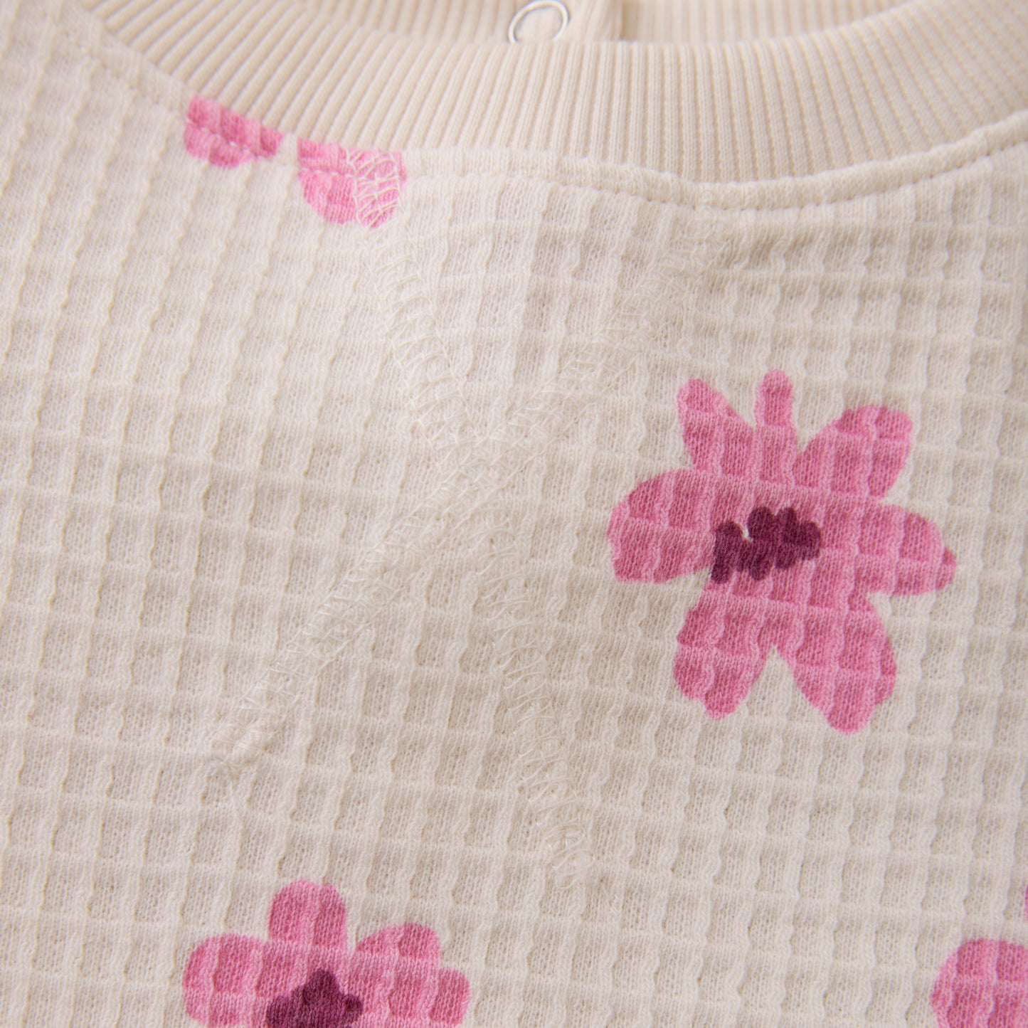 Minymo Waffle Sweatshirt in Flower