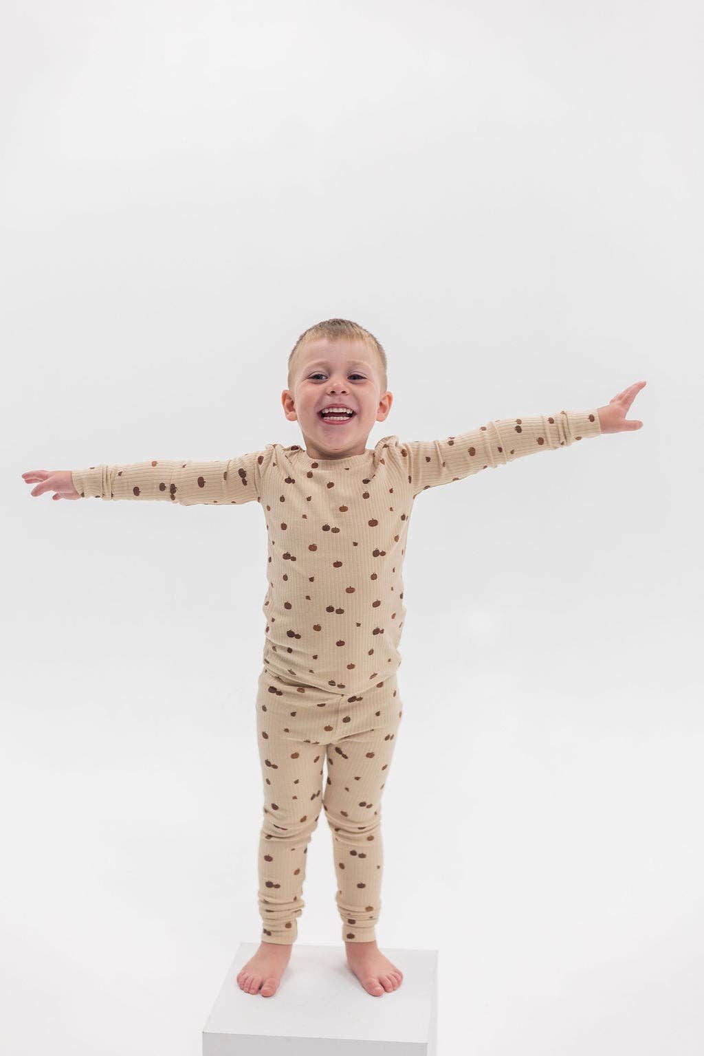 Mila & Co. Ribbed Lounge Set in Pumpkin