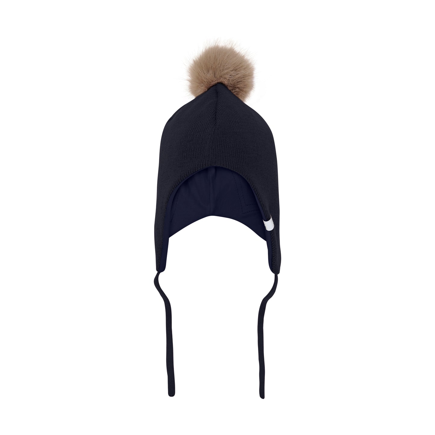 Minymo Detachable Pom Hat in Navy