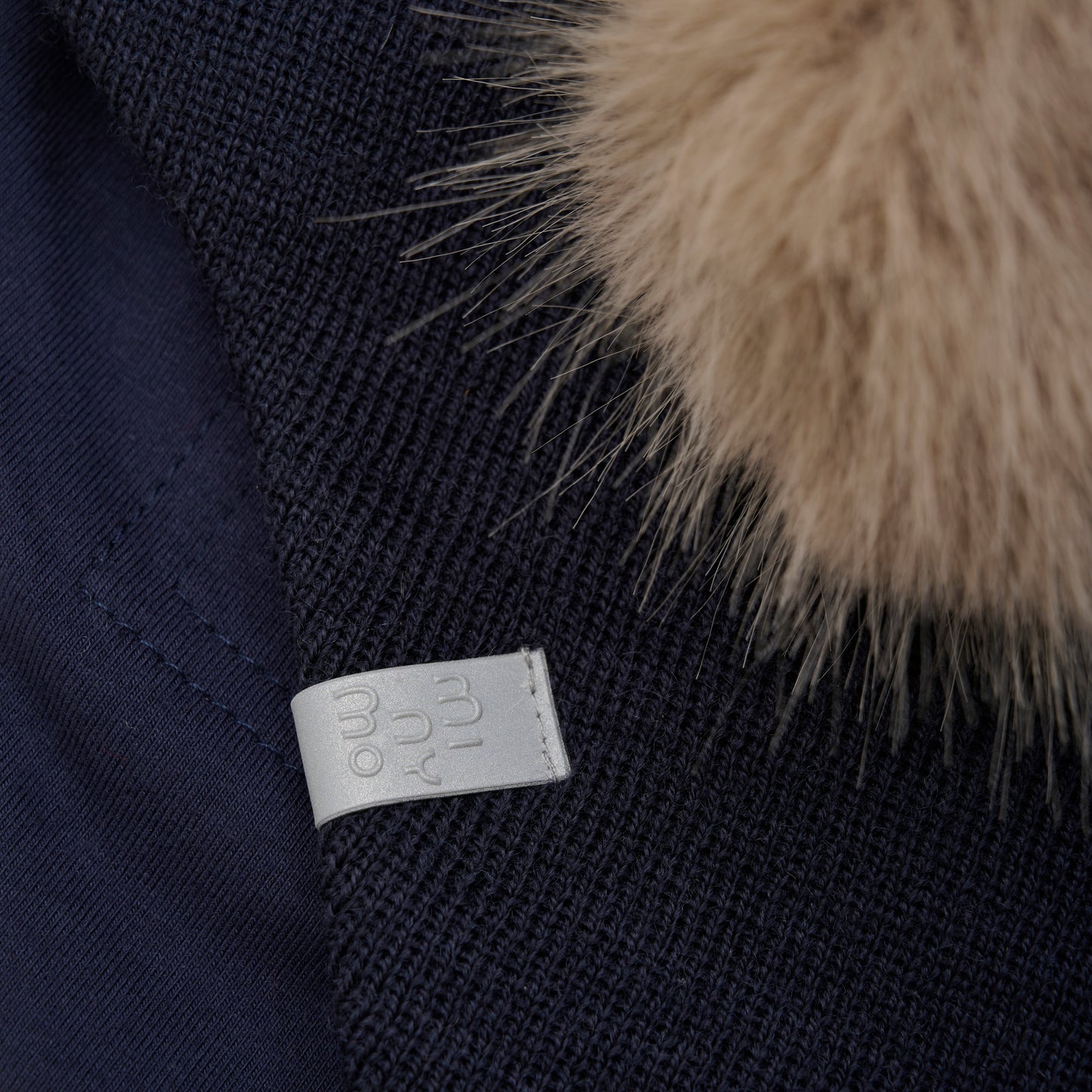 Minymo Detachable Pom Hat in Navy