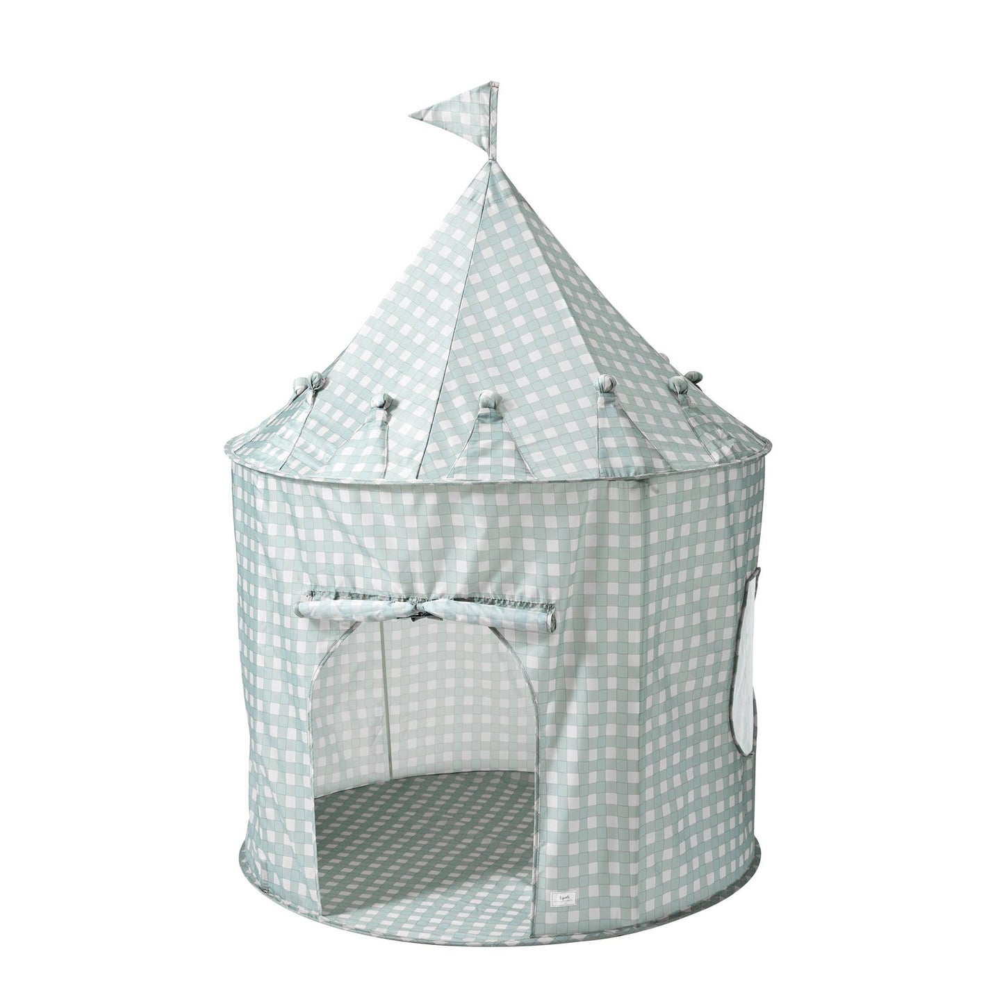 3 Sprouts Castle Play Tent Gingham Blue