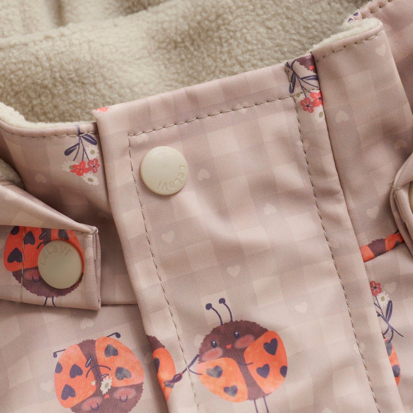 CeLaVi Fleece Lined One Piece Rain Suit in Nasturtium