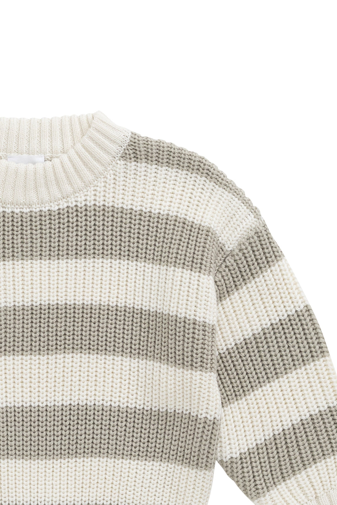 Jamie Kay Johan Knit Jumper in Wide Knit Stripe Cloud/Raindance