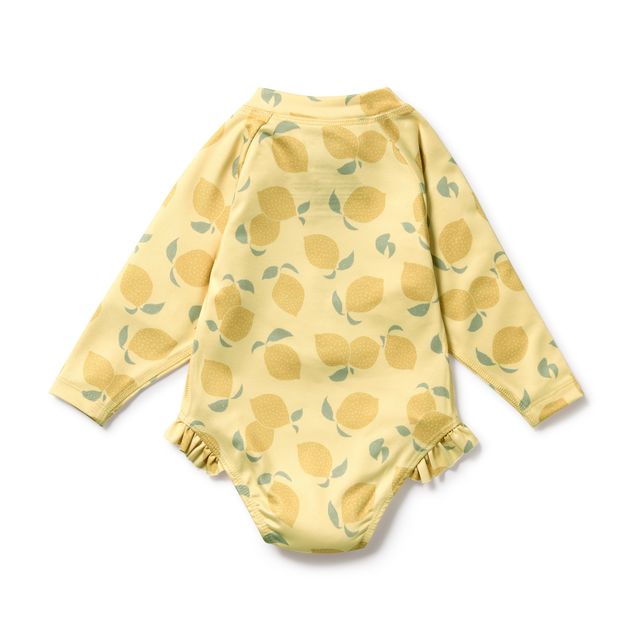 Wilson and Frenchy Long Sleeve Swimsuit in Lemon Drop