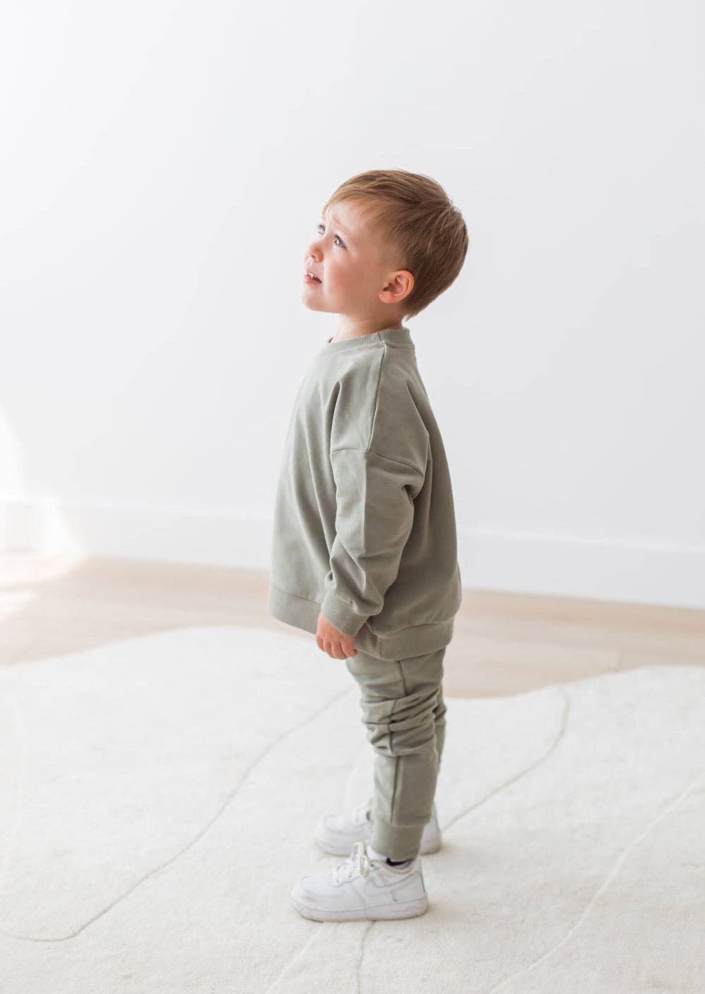 Mila & Co. Sweatshirt & Jogger Set in Basil