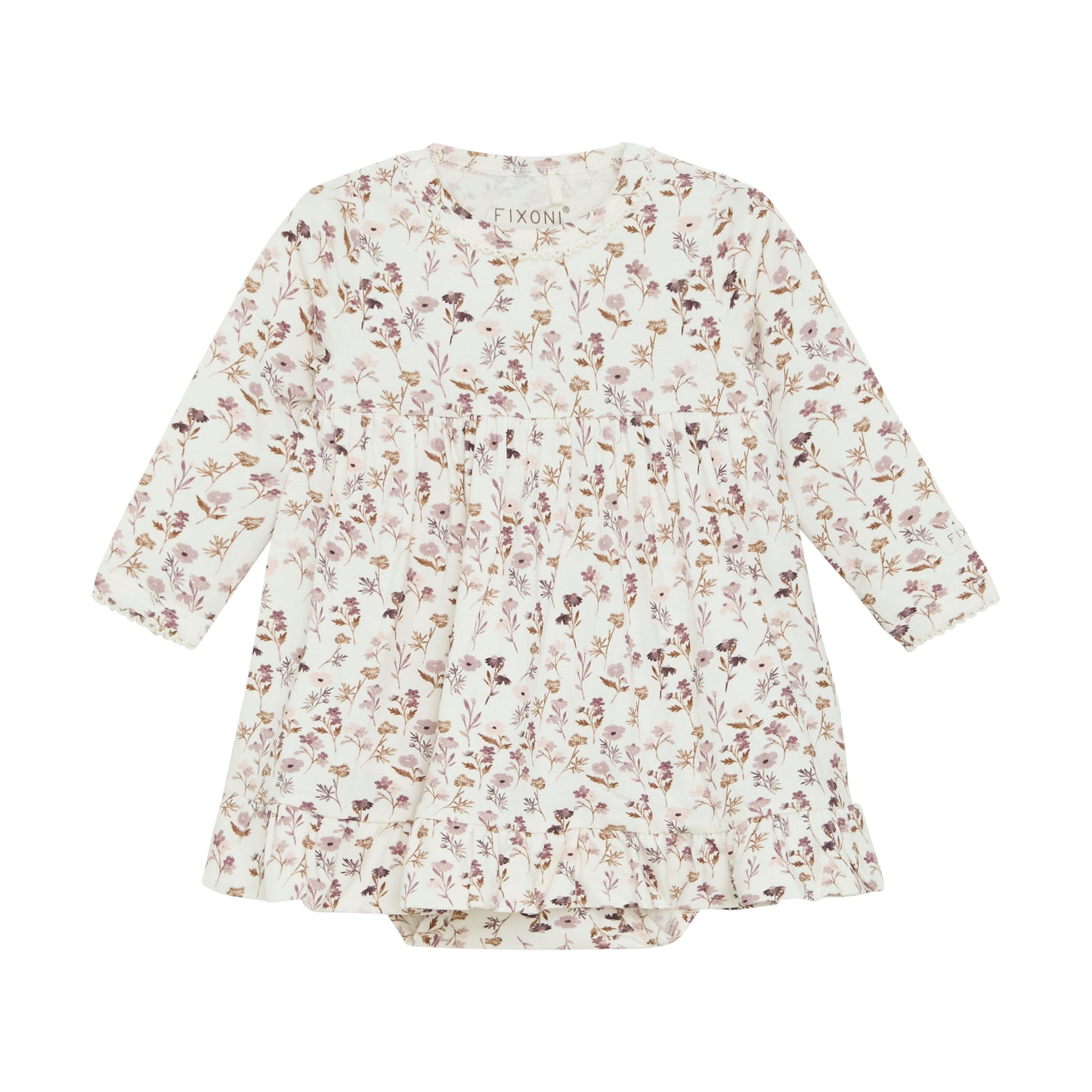 Fixoni Bodysuit Baby Dress in Autumn Floral