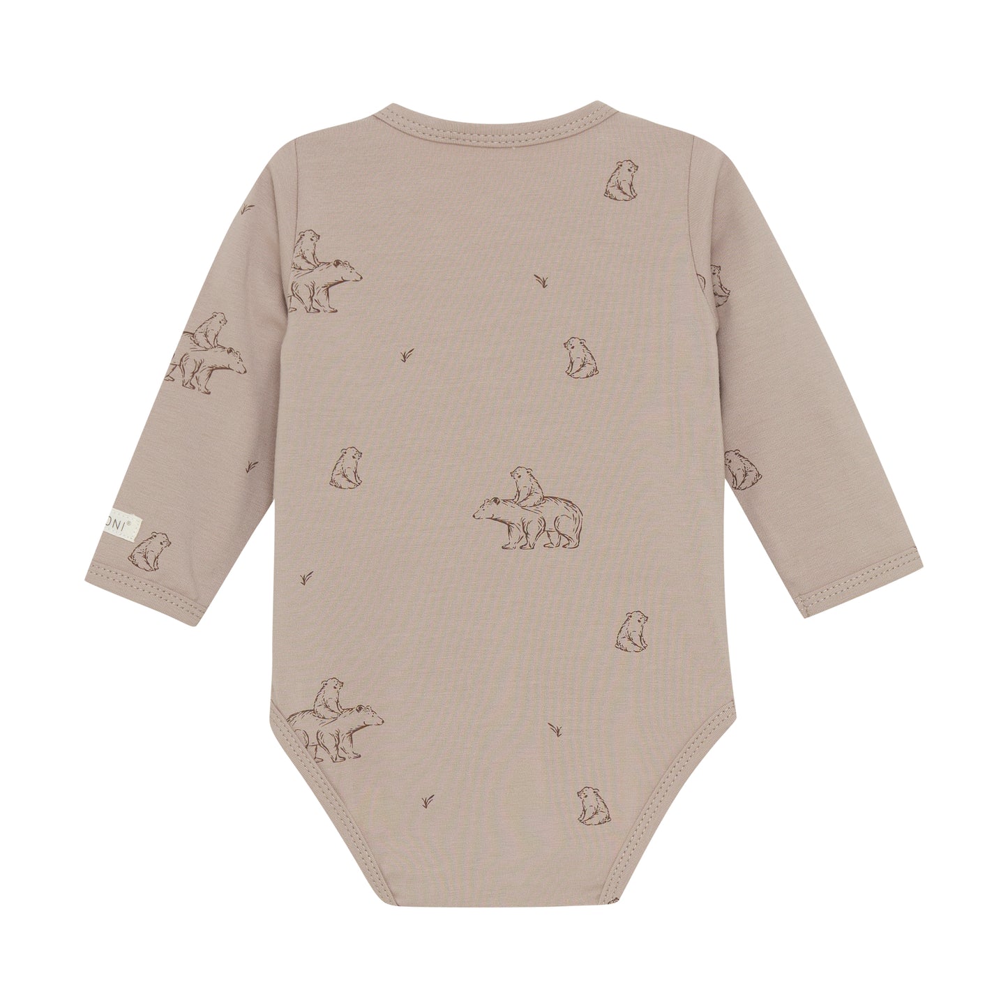 Fixoni Wrap Bodysuit in Mocha Bears