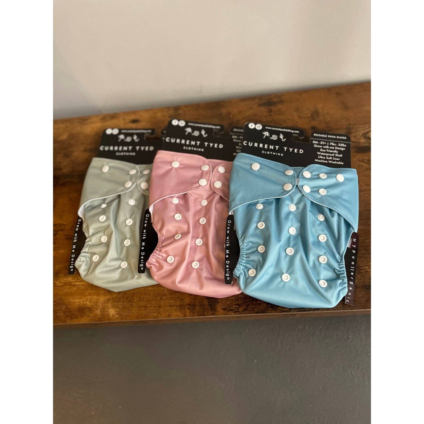 Current Tyed Reusable Swim Diaper in Dusty Rose