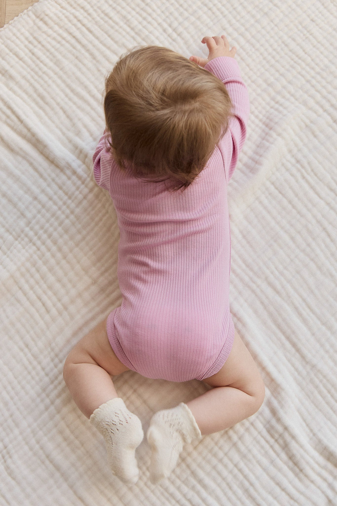 Jamie Kay Organic Cotton Modal Long Sleeve Bodysuit in Dahlia
