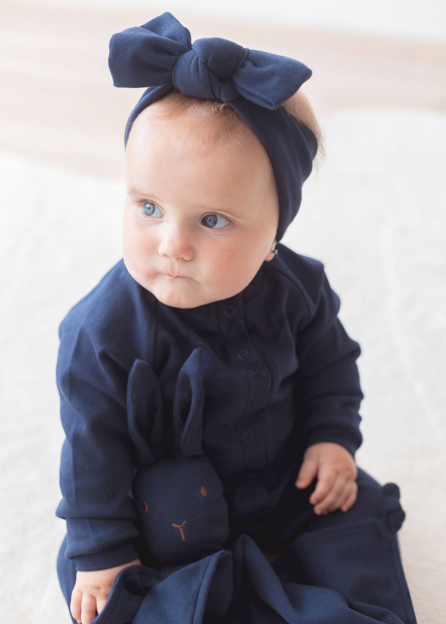 Mila & Co. Brushed Headband in Deep Blue