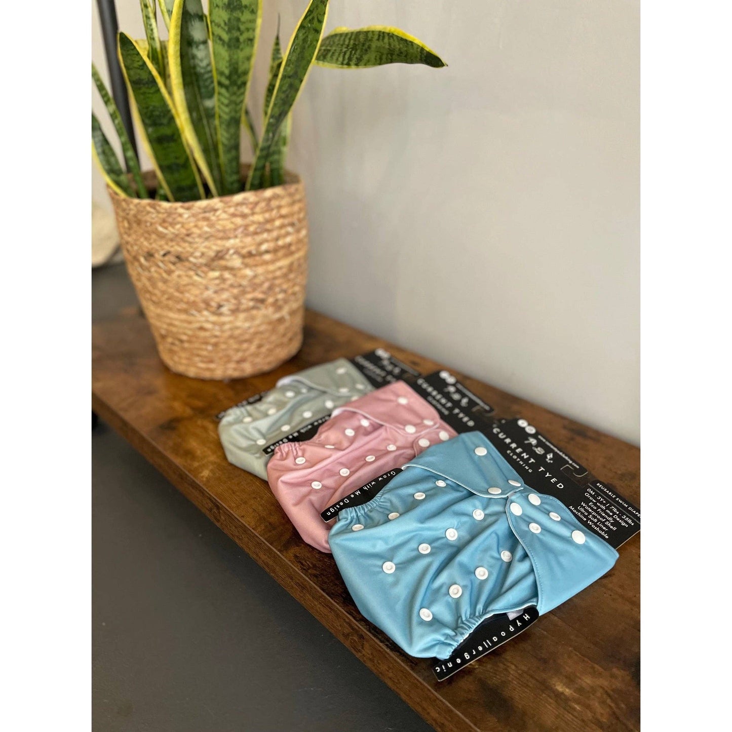 Current Tyed Reusable Swim Diaper in Dusty Rose