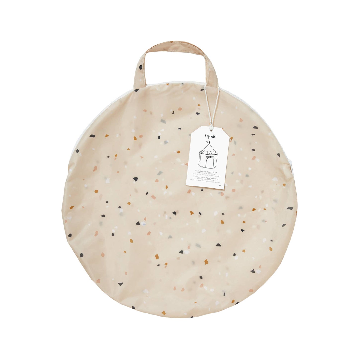 3 Sprouts Castle Play Tent in Terrazzo Beige