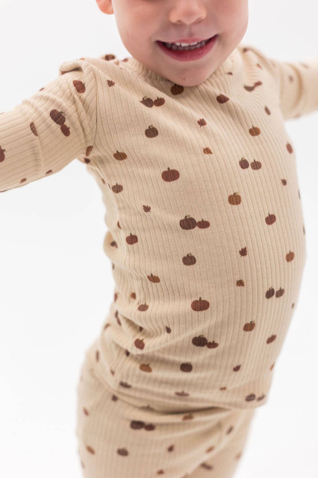 Mila & Co. Ribbed Lounge Set in Pumpkin