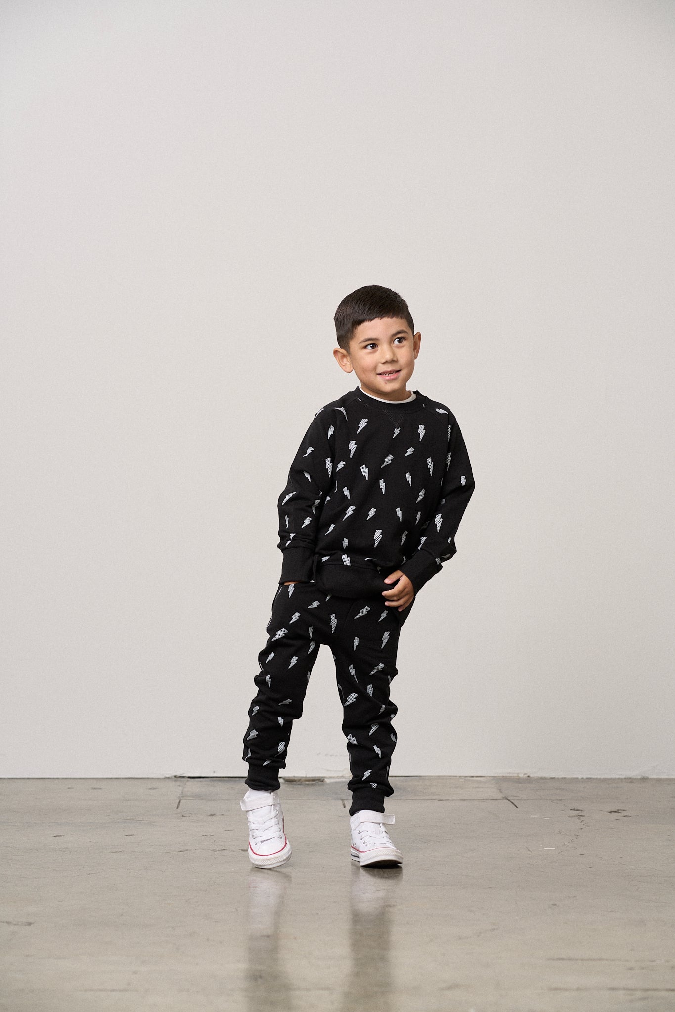 Little Bipsy Jogger in Lightning Bolt Black