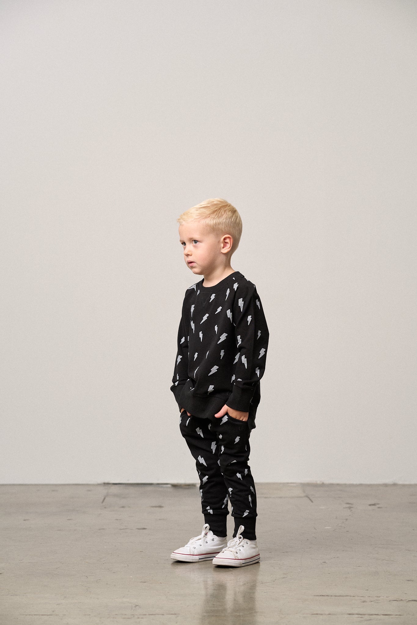 Little Bipsy Jogger in Lightning Bolt Black