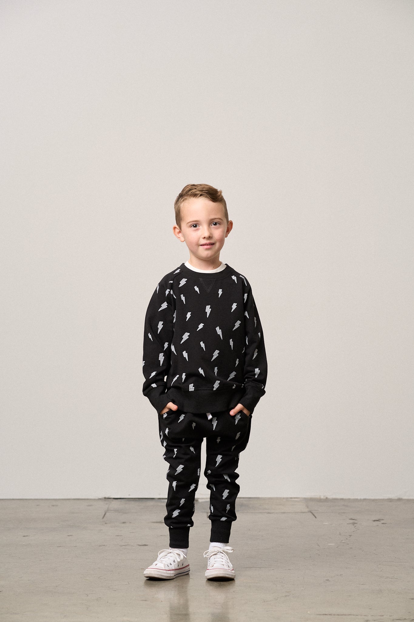 Little Bipsy Jogger in Lightning Bolt Black