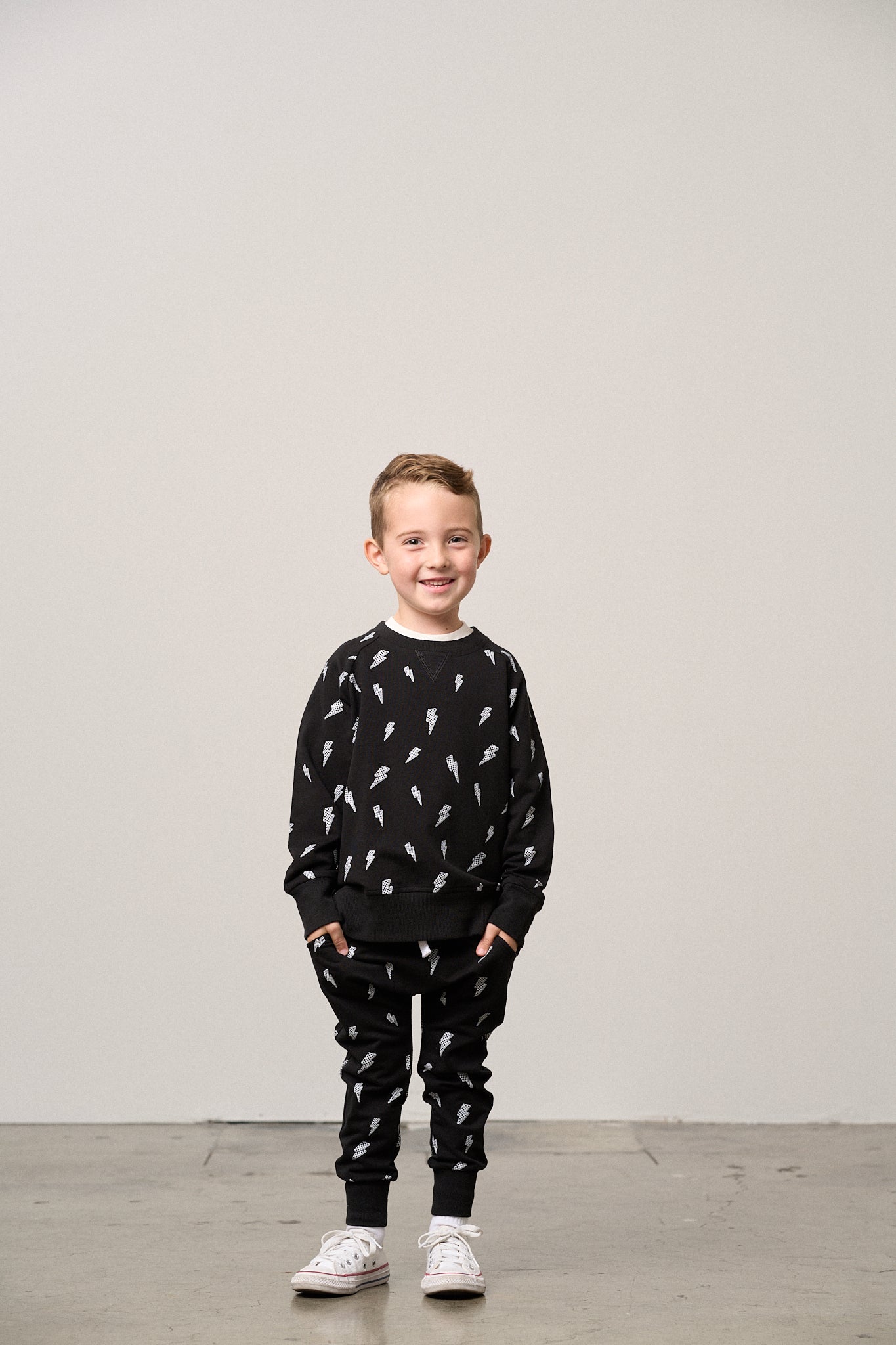 Little Bipsy Jogger in Lightning Bolt Black
