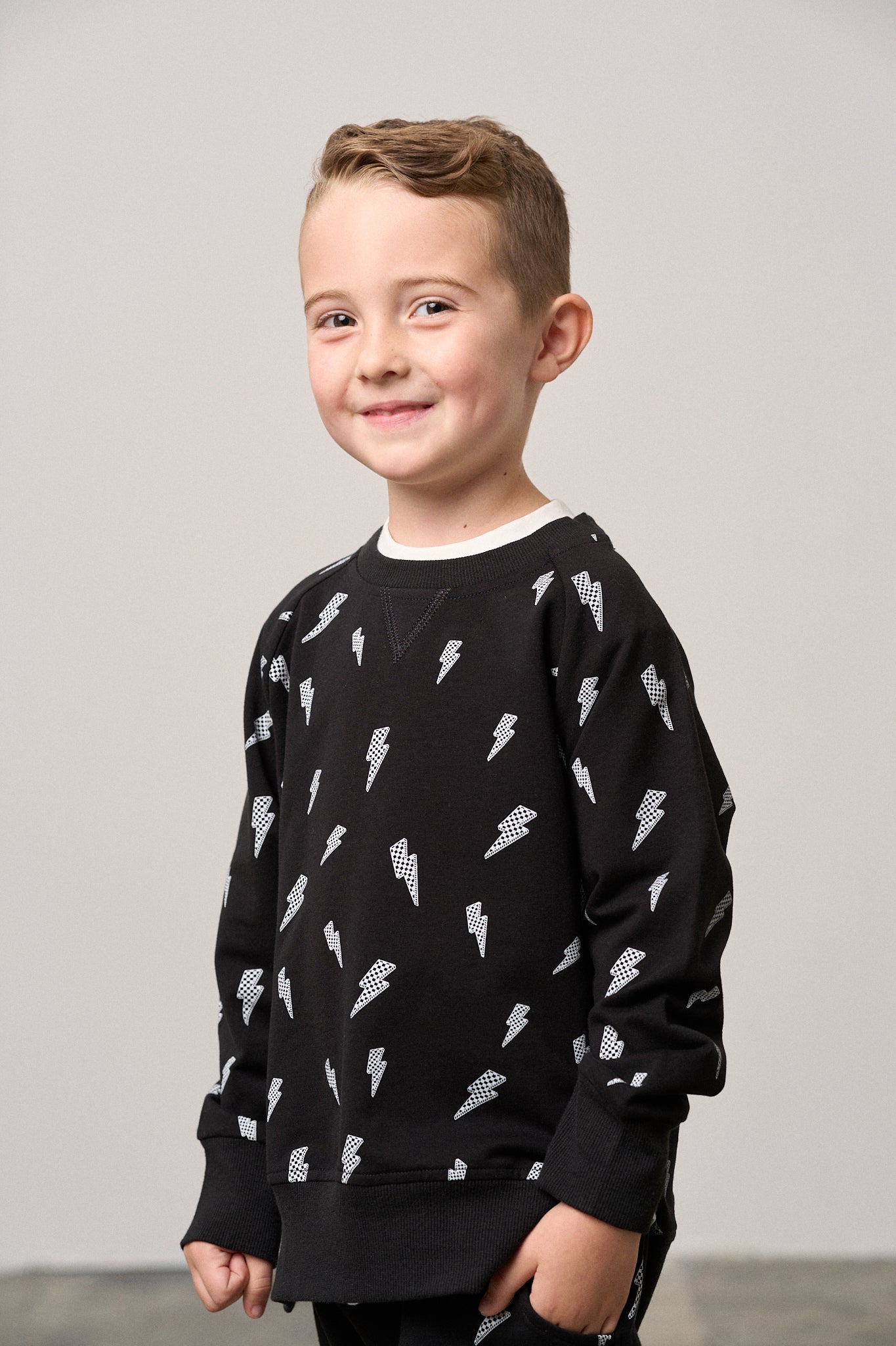Little Bipsy Jogger in Lightning Bolt Black