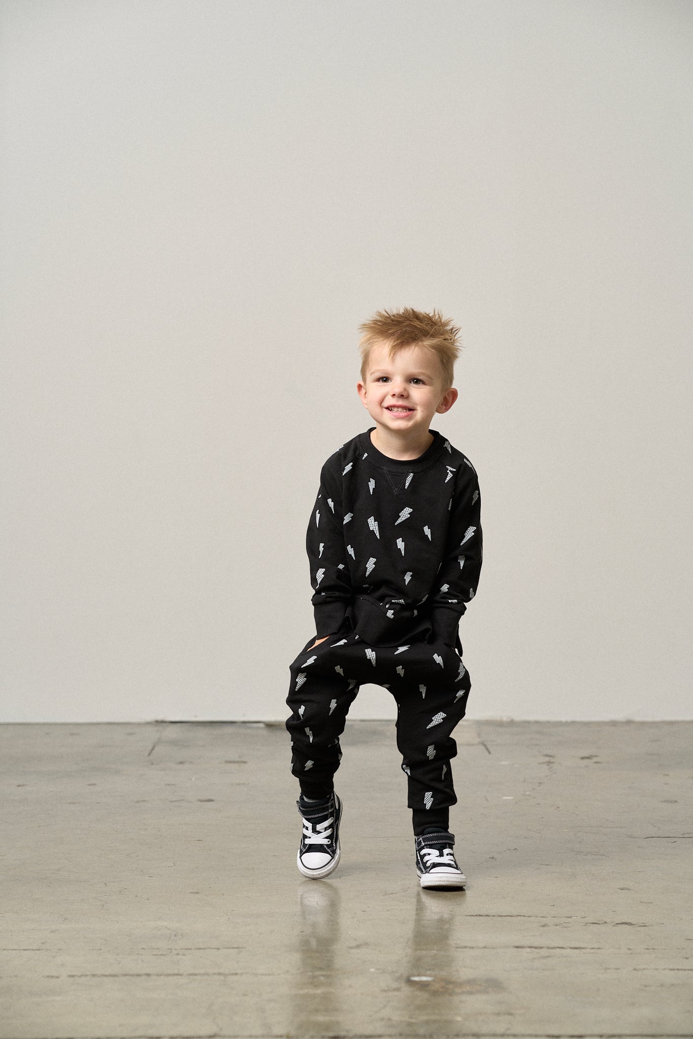 Little Bipsy Jogger in Lightning Bolt Black