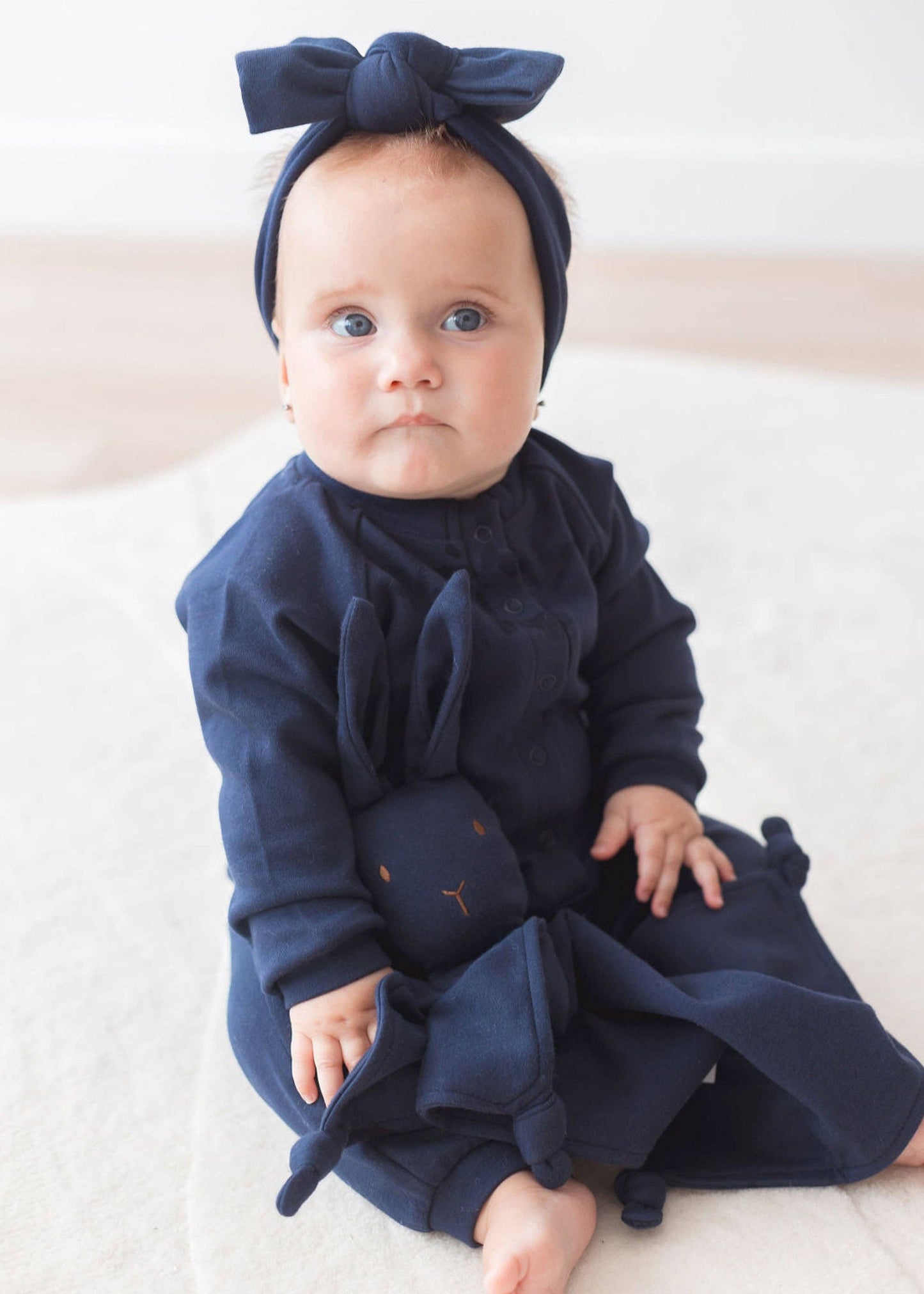 Mila & Co. Brushed Headband in Deep Blue