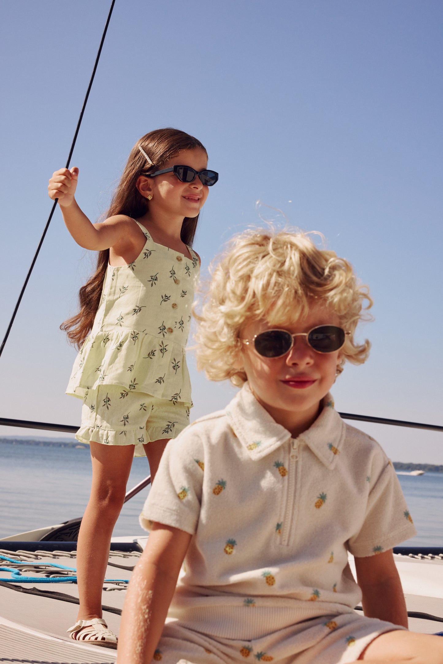 Miles the Label Short and Top Set in Summer Olives