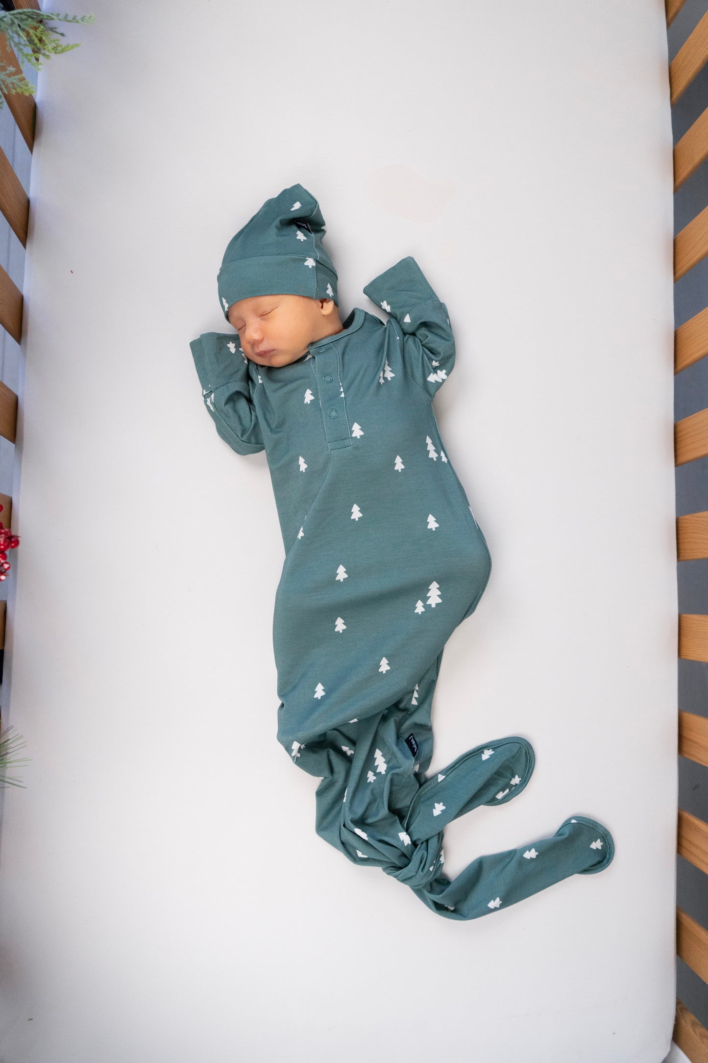Belan J Knotted Sleep Gown in Tiny Trees