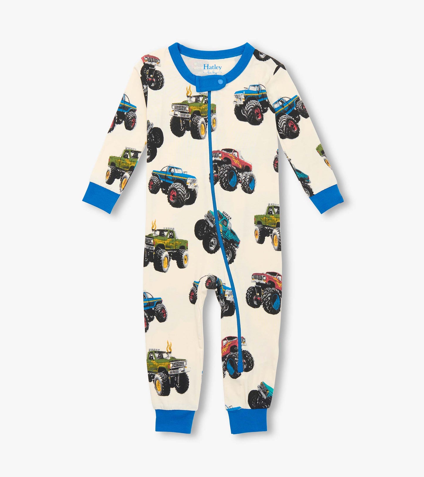 Hatley Bamboo Coverall in Mega Monster Trucks
