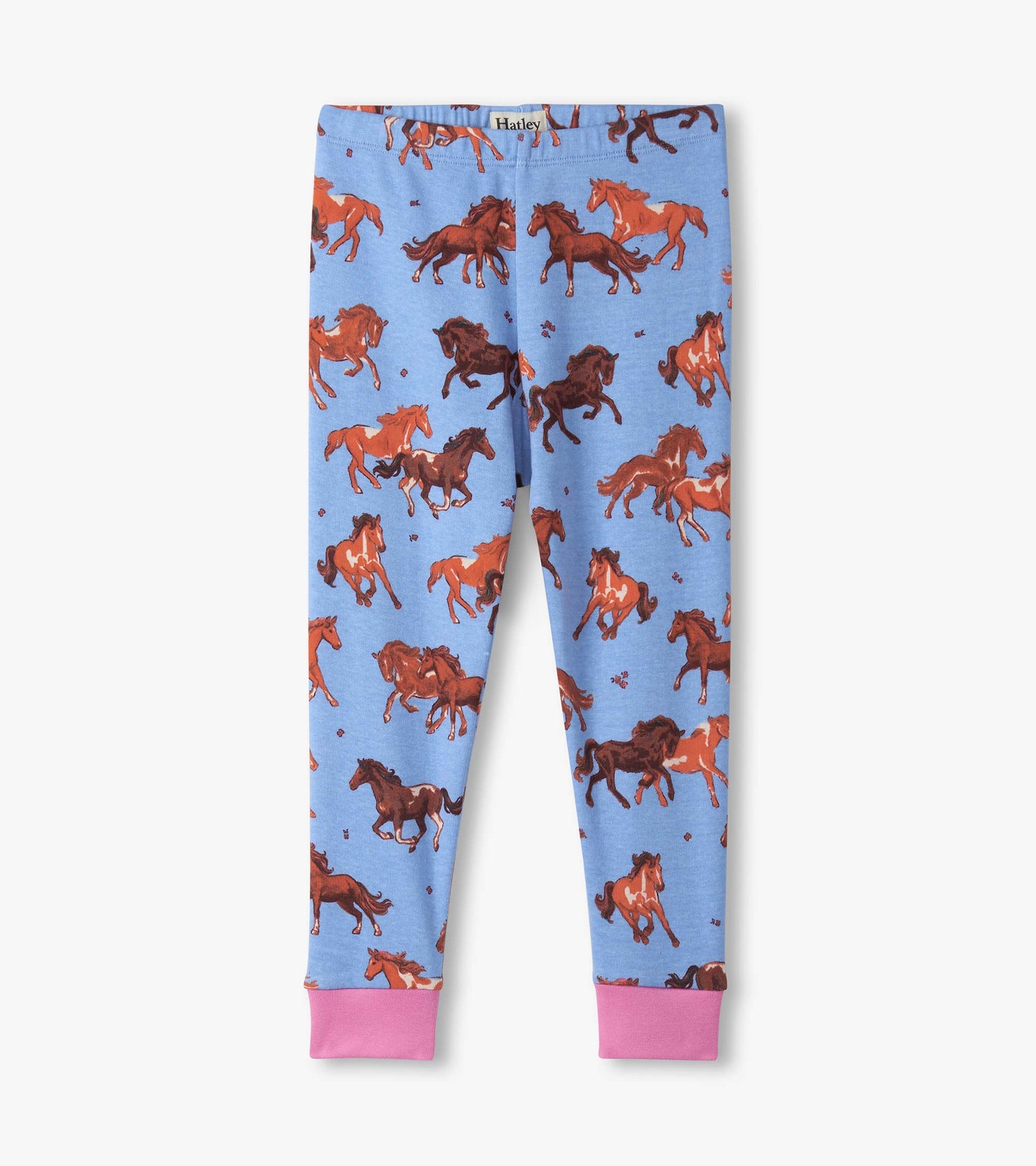 Hatley Cotton Pajama Set in Tinsel Horses