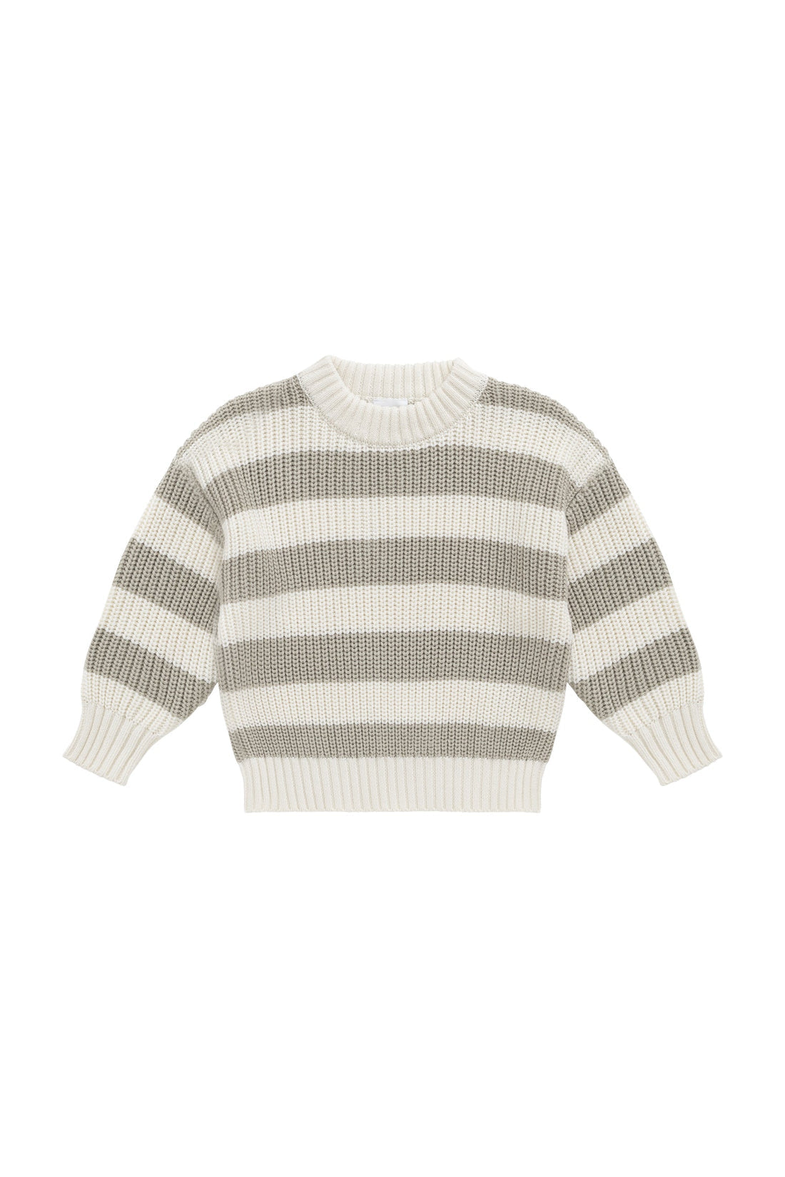 Jamie Kay Johan Knit Jumper in Wide Knit Stripe Cloud/Raindance