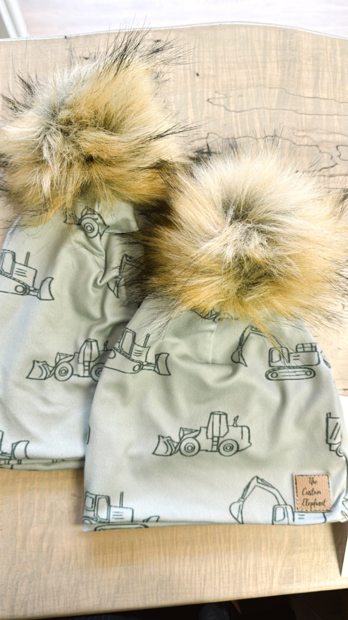 The Custom Elephant Pom Beanies
