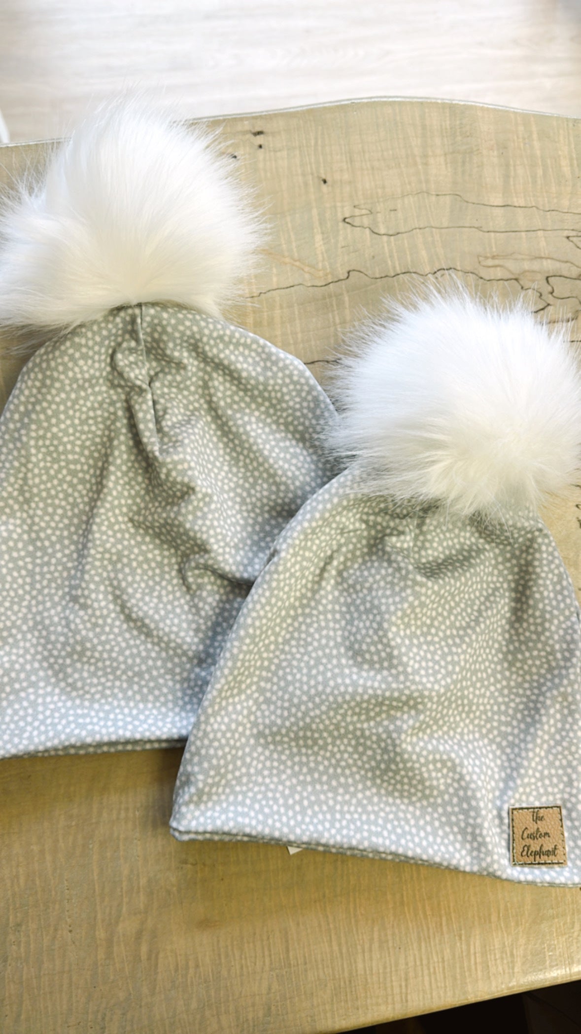 The Custom Elephant Pom Beanies