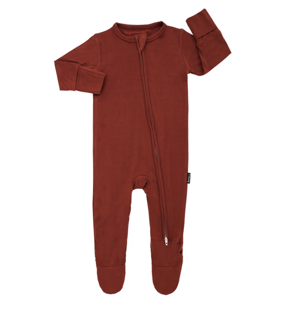 Belan J Bamboo Footed Sleeper in Rust