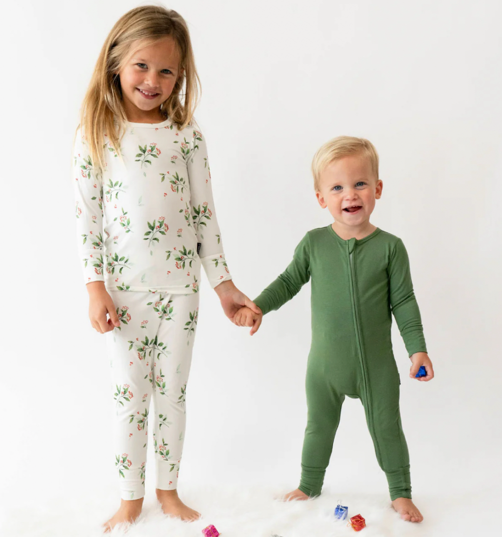 Belan J Foldover Cuff Footless Bamboo Sleeper in Evergreen