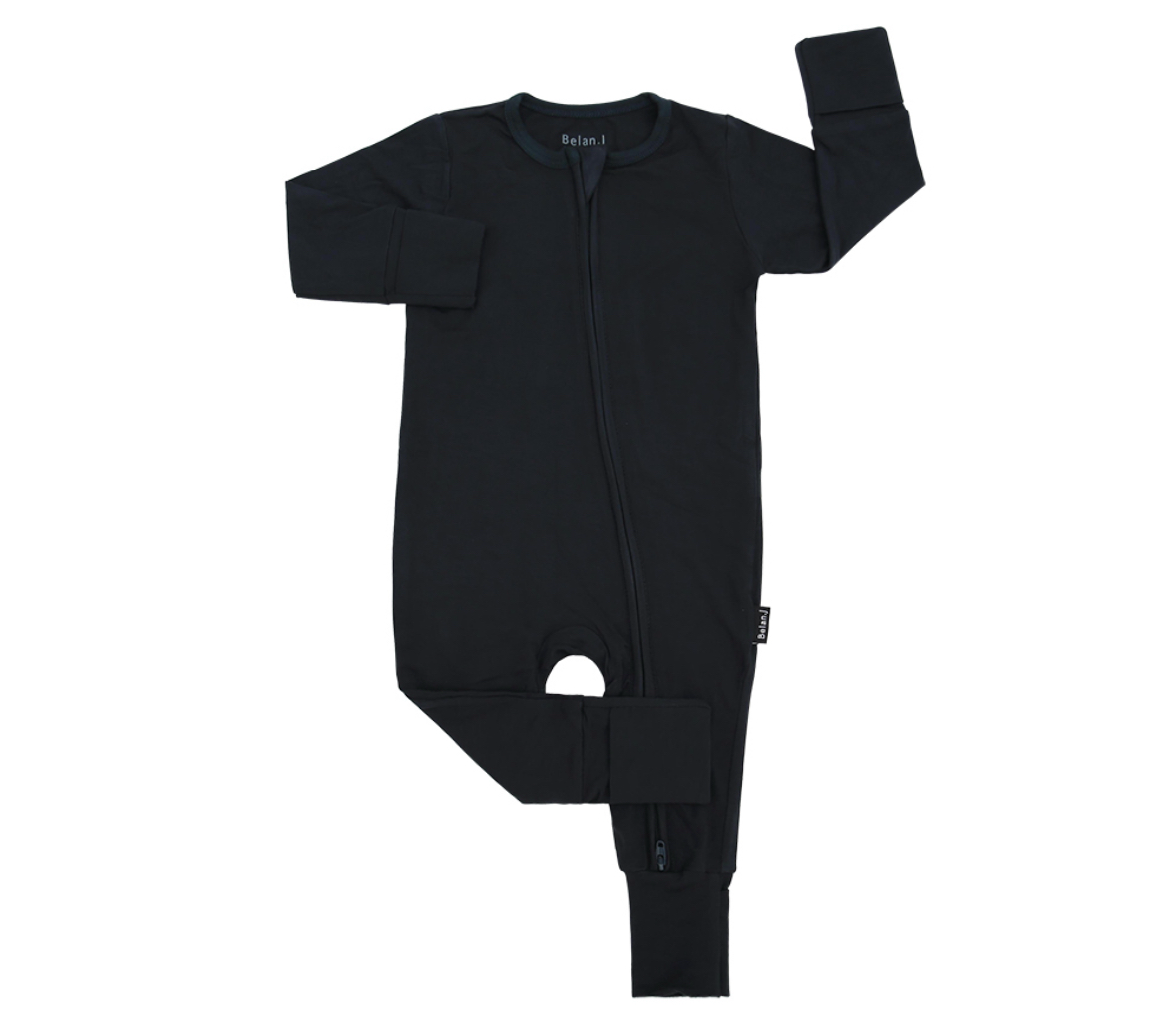 Belan J Foldover Cuff Footless Bamboo Sleeper in Midnight