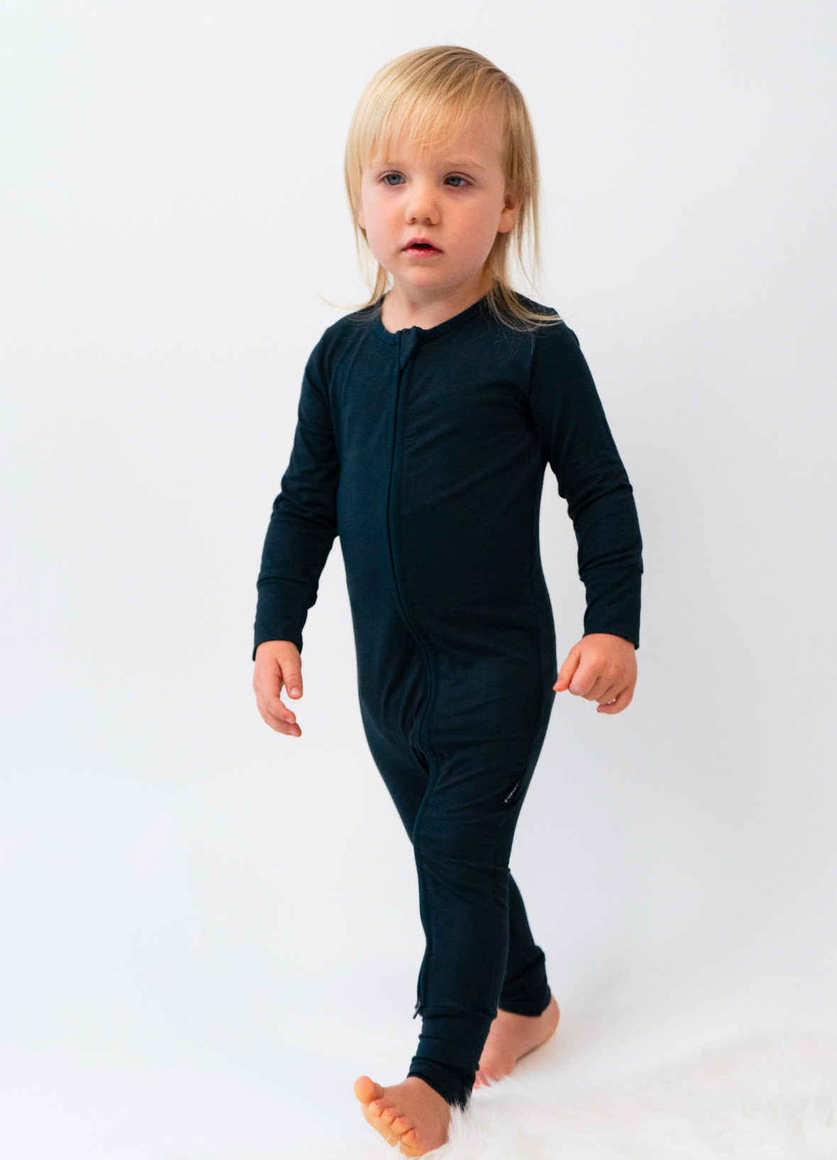 Belan J Foldover Cuff Footless Bamboo Sleeper in Midnight