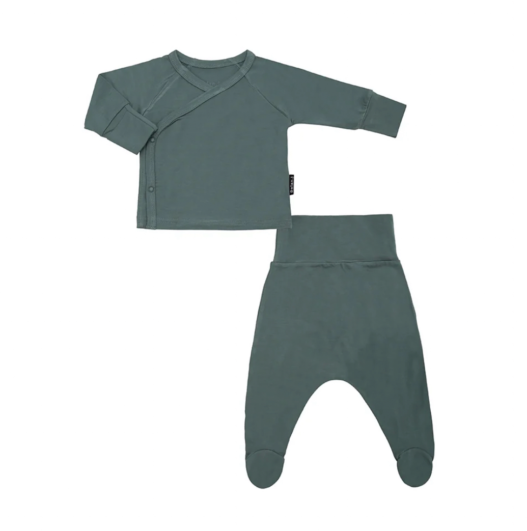 Belan J Take me Home Kimono Set in Leafy Green