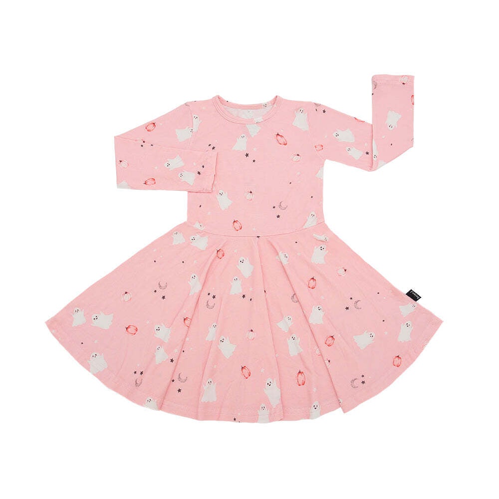 Long Sleeve Twirl Dress - Halloween 24’ Prints