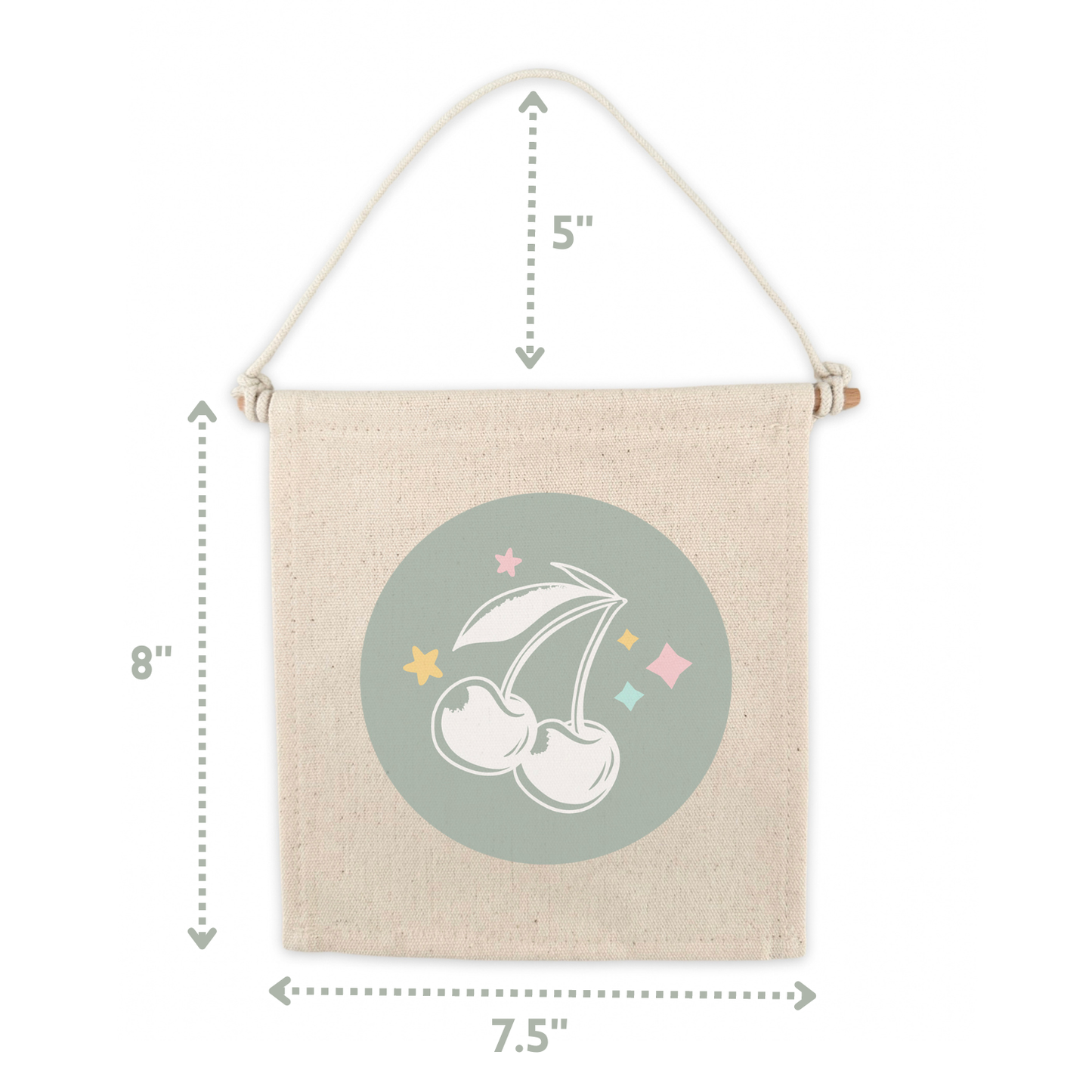 Cherrypick “Alphabet” Hanging Sign in Brown/Pink