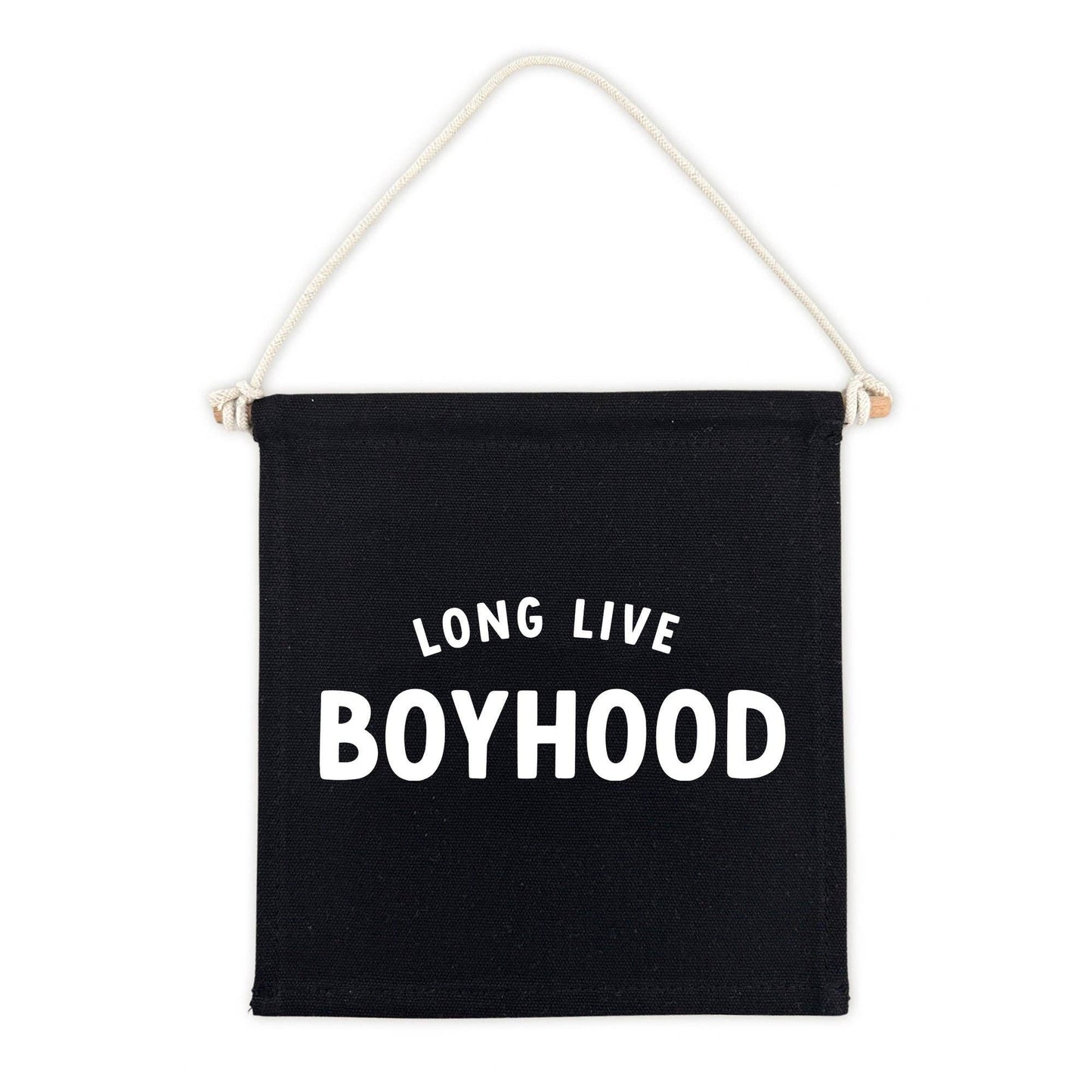 Cherrypick “Long Live Boyhood” Hanging Sign in Black