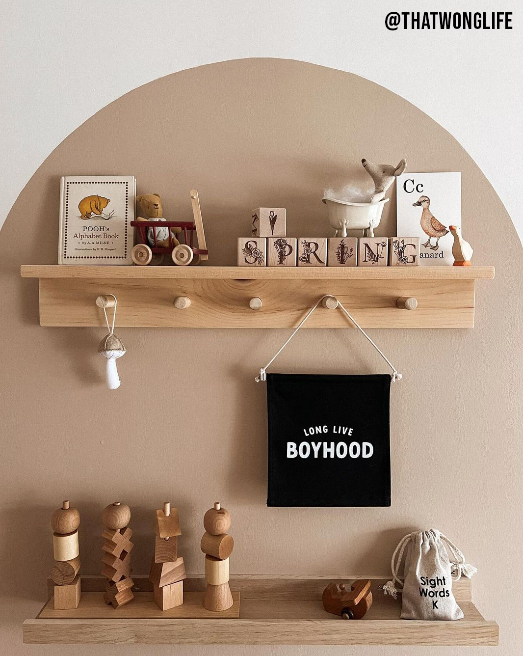 Cherrypick “Long Live Boyhood” Hanging Sign in Black