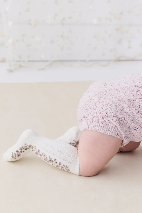 Jamie Kay Cassie Sock in Oatmeal Marle Floral