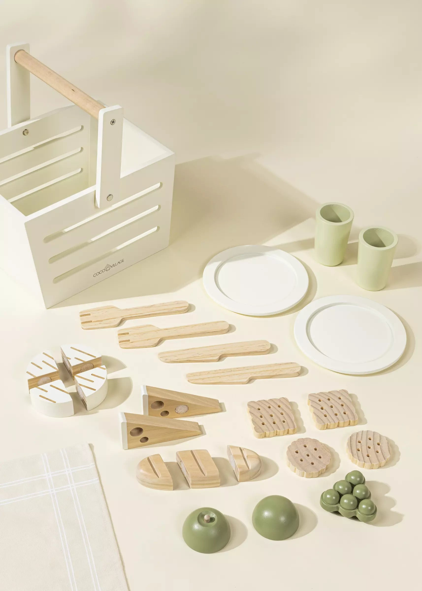 Coco Village Wooden Pinknic Playset and Accessories